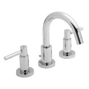 Hudson Reed   Tec Lever 3 Tap Hole Basin Mixer with swivel spout & pop up waste