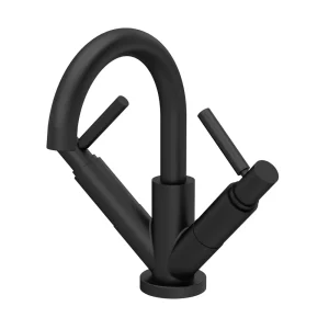 Hudson Reed Tec Lever Mono Basin Mixer Tap inc. Swivel Spout & Waste   Matt Black