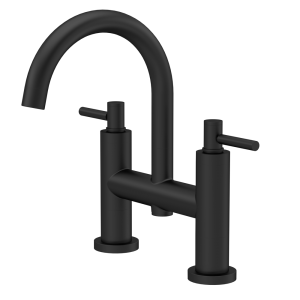 Hudson Reed Tec Lever Bath Filler with Swivel Spout   Matt Black