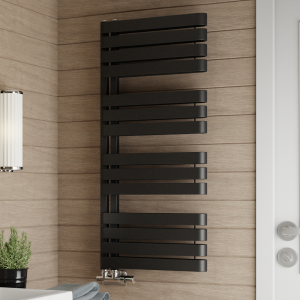 Terma Warp S Matt Black Heated Towel Rail 1110 x 500mm