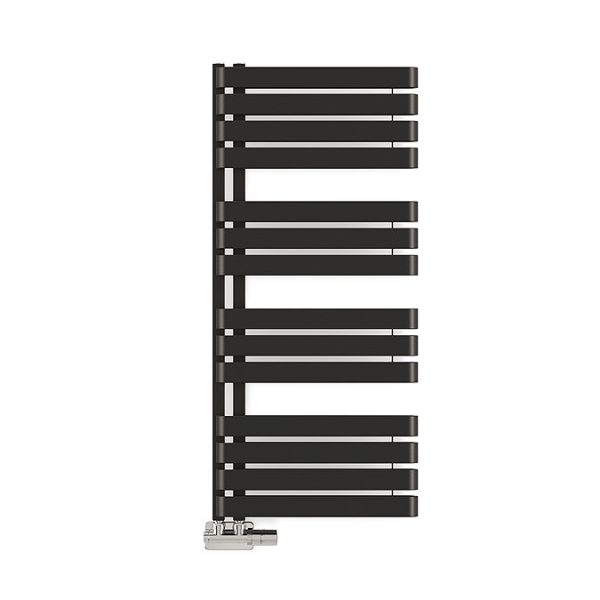 Terma Warp S Matt Black Heated Towel Rail 1110 x 500mm - Image 4