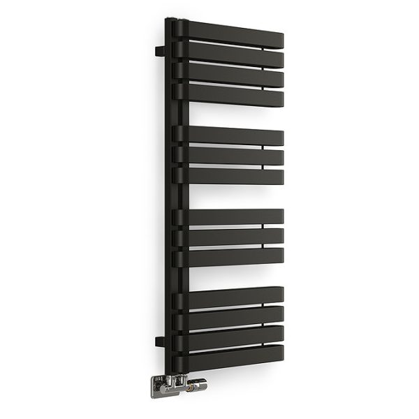 Terma Warp S Matt Black Heated Towel Rail 1110 x 500mm - Image 5
