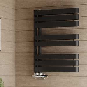 Terma Warp S Matt Black Heated Towel Rail 655 x 500mm
