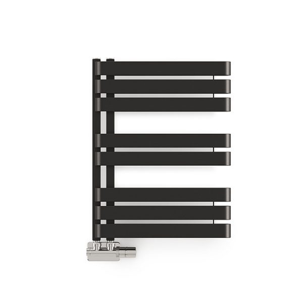 Terma Warp S Matt Black Heated Towel Rail 655 x 500mm - Image 3