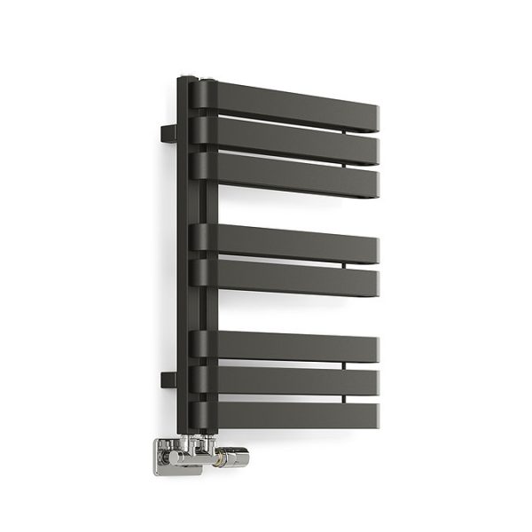 Terma Warp S Matt Black Heated Towel Rail 655 x 500mm - Image 4