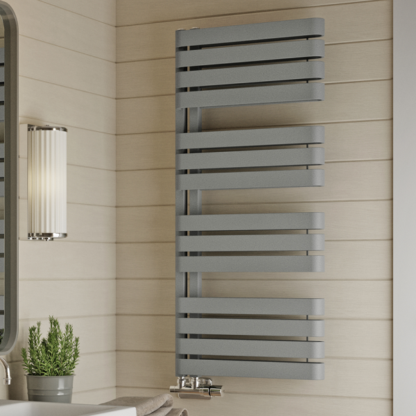 Terma Warp S Salt n Pepper Heated Towel Rail 1110 x 500mm