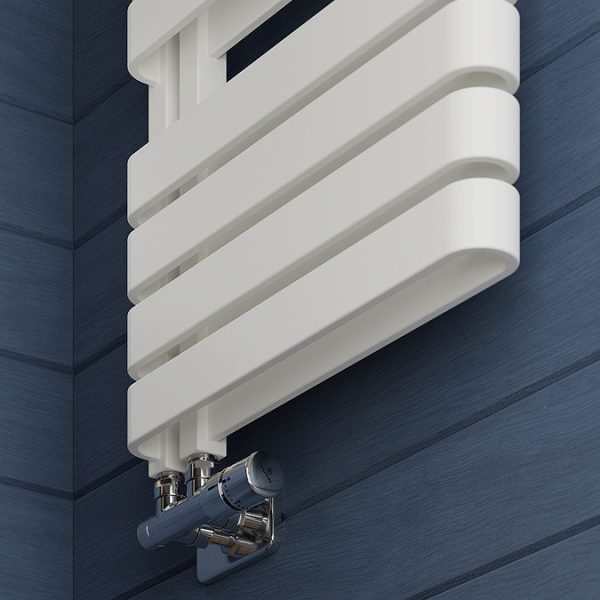 Terma Warp S Matt White Heated Towel Rail 1110 x 500mm - Image 3