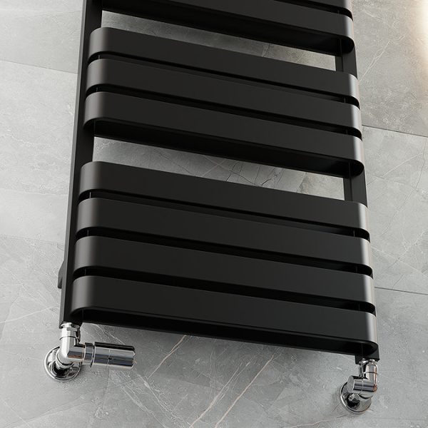 Terma Warp T Bold Matt Black Heated Towel Rail 1110 x 500mm - Image 3