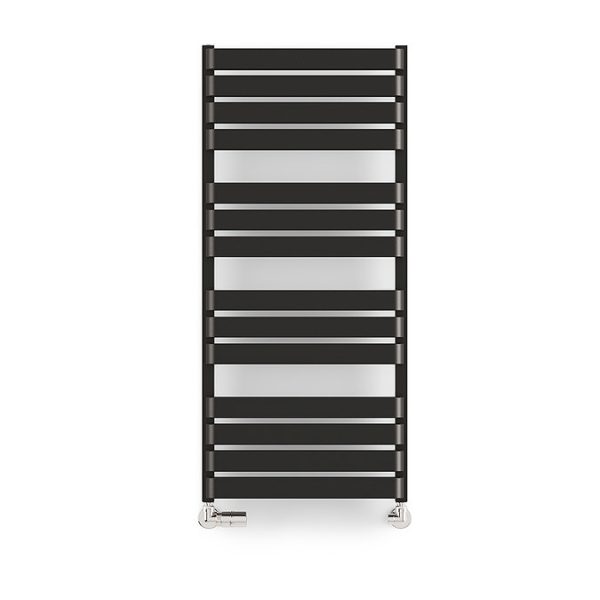 Terma Warp T Bold Matt Black Heated Towel Rail 1110 x 500mm - Image 4