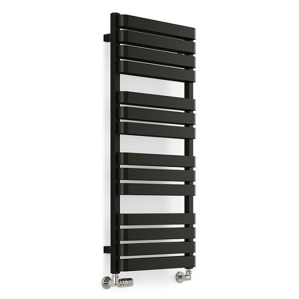 Terma Warp T Bold Matt Black Heated Towel Rail 1110 x 500mm - Image 5