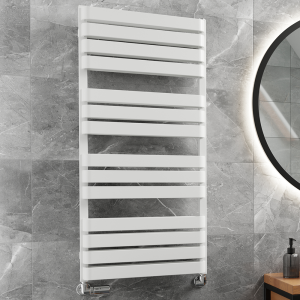Terma Warp T Bold Matt White Heated Towel Rail 1110 x 500mm
