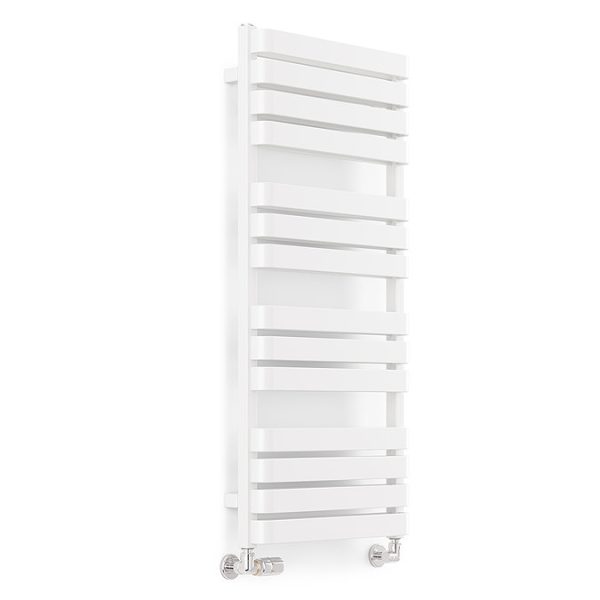 Terma Warp T Bold Matt White Heated Towel Rail 1110 x 500mm - Image 5