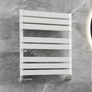 Terma Warp T Bold Matt White Heated Towel Rail 655 x 500mm