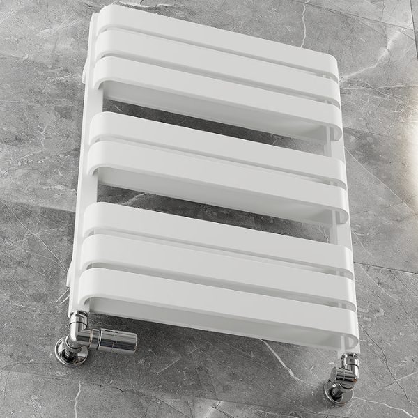 Terma Warp T Bold Matt White Heated Towel Rail 655 x 500mm - Image 3