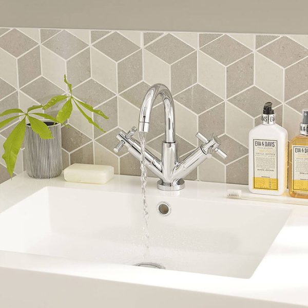 Hudson Reed Tec Crosshead Mono Basin Mixer with Swivel Spout & Waste - Image 2