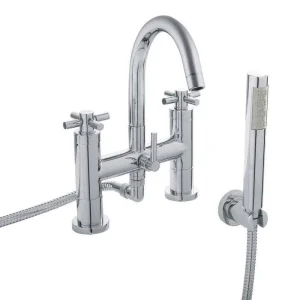 Hudson Reed   Tec Crosshead Bath Shower Mixer with shower kit & wall bracket
