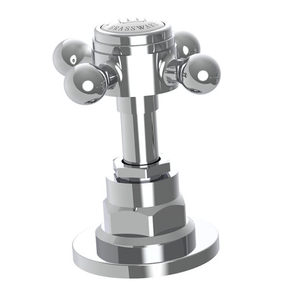 Trafalgar Crosshead 3 Hole Deck Mounted Basin Mixer & Pop Up Waste Chrome - Image 5