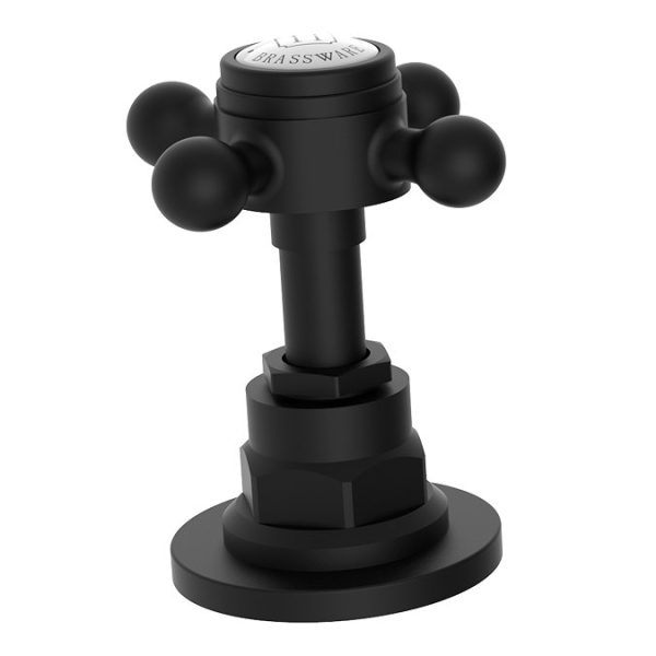 Trafalgar Crosshead 3 Hole Deck Mounted Basin Mixer & Pop Up Waste Matt Black - Image 3