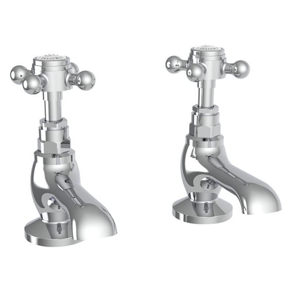 Trafalgar Crosshead Pillar Basin Taps (Pair) Chrome - Image 3