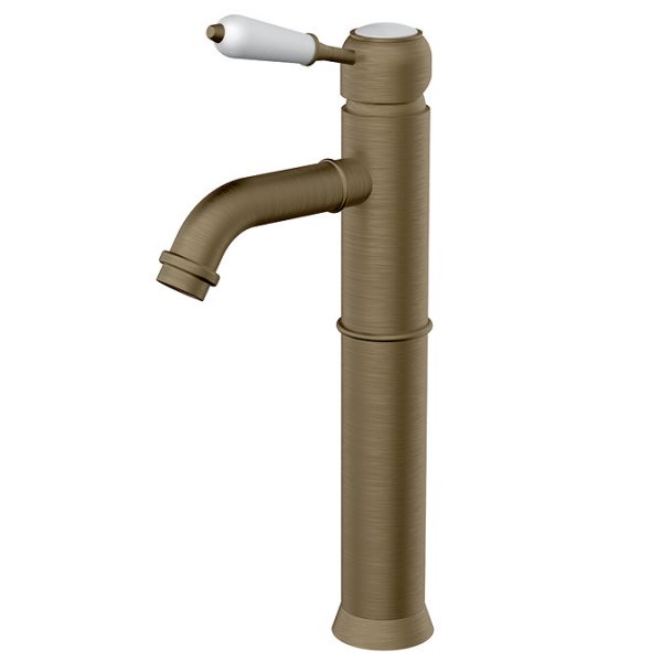 Trafalgar Single Lever Tall Basin Tap   Antique Brass - Image 2