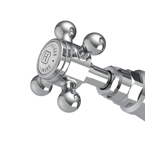 Trafalgar Crosshead Mono Basin Mixer Tap & Pop Up Waste Chrome - Image 3