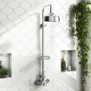 Trafalgar Traditional Shower incl. Rigid Riser, Fixed Head & Soap Basket
