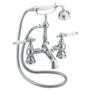 Heritage   Glastonbury Bath Shower Mixer   Chrome