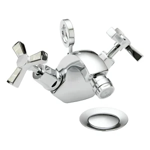 Heritage Gracechurch Mother of Pearl Bidet Mixer with Pop up Waste