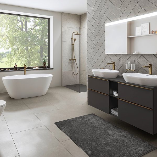 Duravit Thermostatic Shower System 1000   Brushed Bronze - Image 6