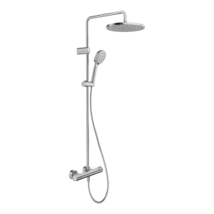 Duravit Thermostatic Shower System 1000   Brushed Stainless Steel