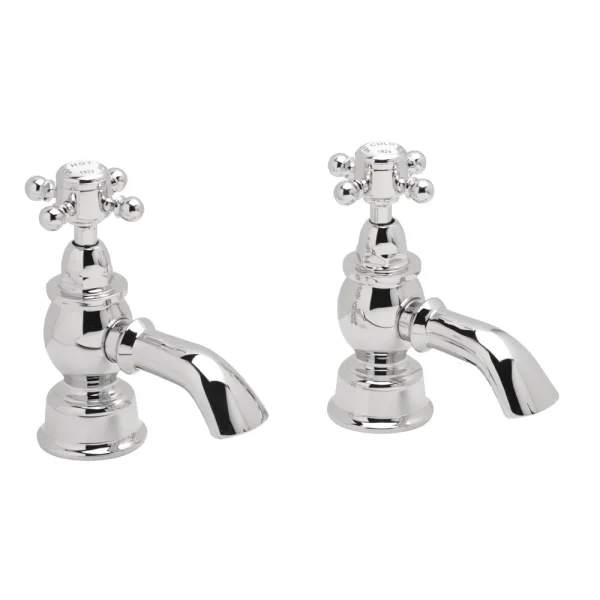 Heritage   Hartlebury Bath Pillar Taps   Chrome