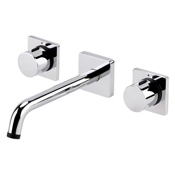Venice Modern 3TH Round Wall Mounted Bath Filler   Chrome - Image 2