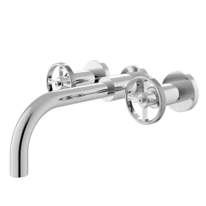 Hudson Reed Revolution Industrial 3TH Wall Mounted Basin Mixer