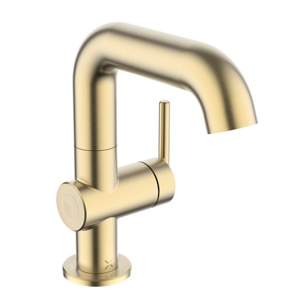 Crosswater 3ONE6 Swivel Spout Basin Mixer   Brushed Brass - Image 2