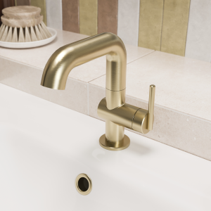 Crosswater 3ONE6 Swivel Spout Basin Mixer   Brushed Brass