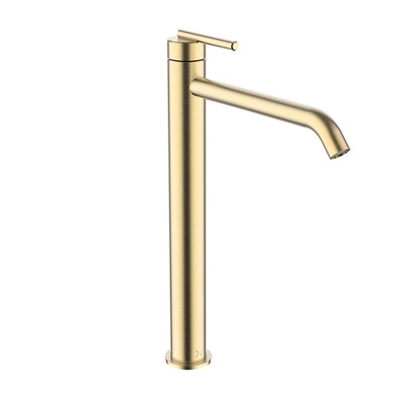 Crosswater 3ONE6 Tall Monobloc Basin Mixer   Brushed Brass - Image 2