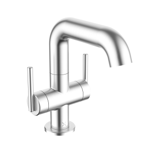 Crosswater 3ONE6 Swivel Spout 2 Handle Basin Mixer   Stainless Steel