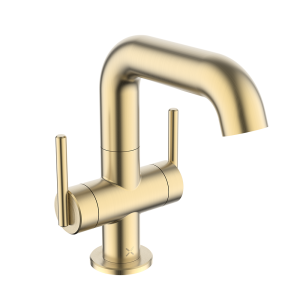Crosswater 3ONE6 Swivel Spout 2 Handle Basin Mixer   Brushed Brass