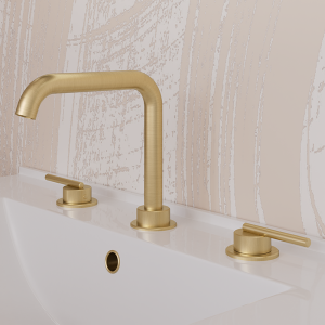 Crosswater 3ONE6 3 Hole Deck Mounted Basin Set   Brushed Brass