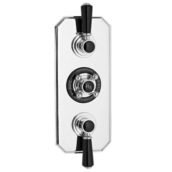 Hudson Reed Topaz Black Triple Concealed Shower with Slide Rail Kit & Fixed Head - Image 5