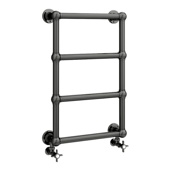 Chatsworth Black Nickel 498 x 748mm Wall Mounted Towel Rail - Image 2