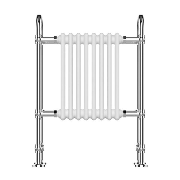 Crosby Traditional Floor Standing Towel Rail Column Radiator (850 x 673mm) - Image 3