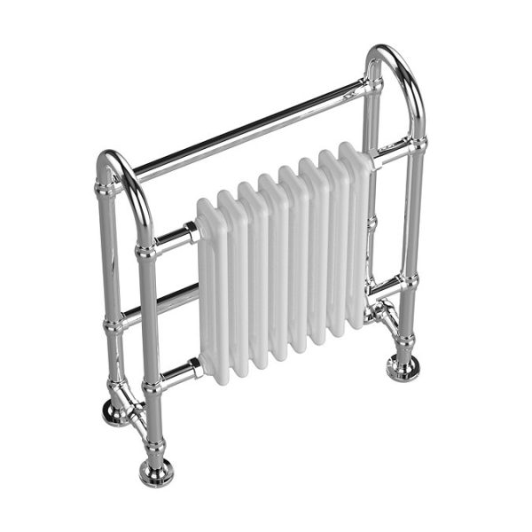 Crosby Traditional Floor Standing Towel Rail Column Radiator (850 x 673mm) - Image 2