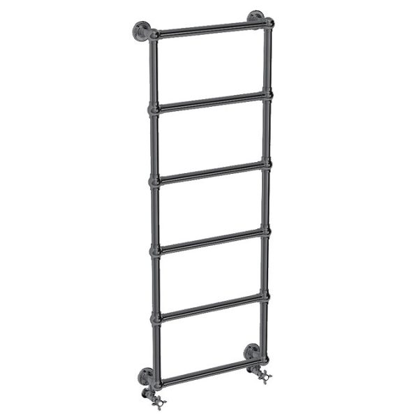 Chatsworth Black Nickel 1550 x 500mm Wall Mounted Towel Rail - Image 3