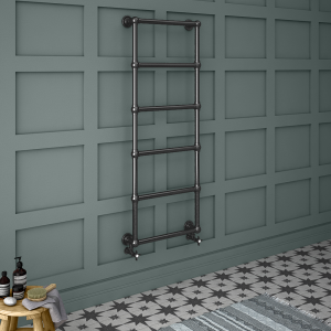 Chatsworth Black Nickel 1550 x 500mm Wall Mounted Towel Rail