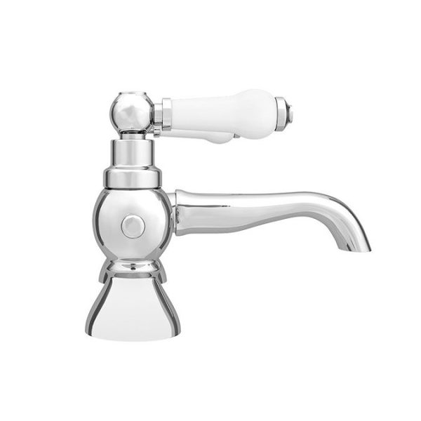 Chatsworth 1928 Traditional White Lever Bath Filler Tap - Image 4