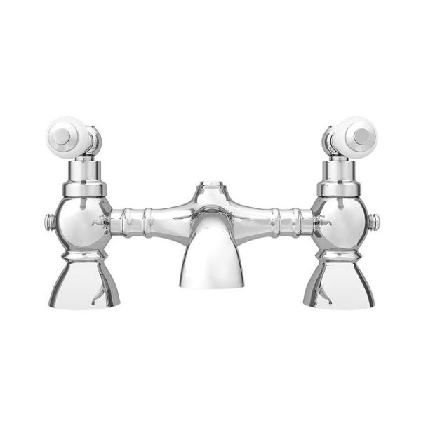 Chatsworth 1928 Traditional White Lever Bath Filler Tap - Image 5