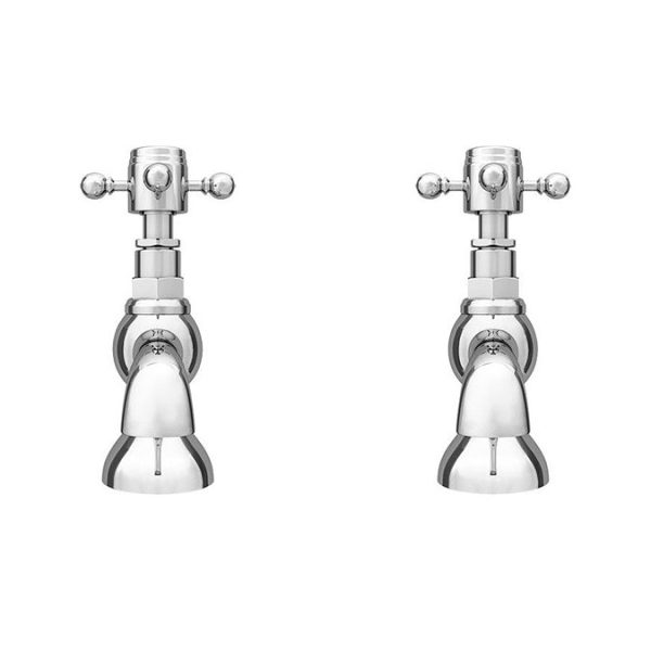 Chatsworth 1928 Traditional 5 Inch Spout Crosshead Pillar Basin Taps - Image 2