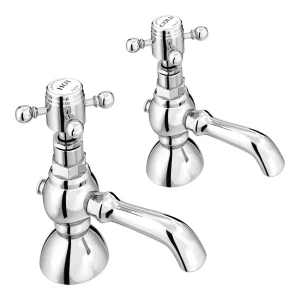 Chatsworth 1928 Traditional 5 Inch Spout Crosshead Pillar Basin Taps
