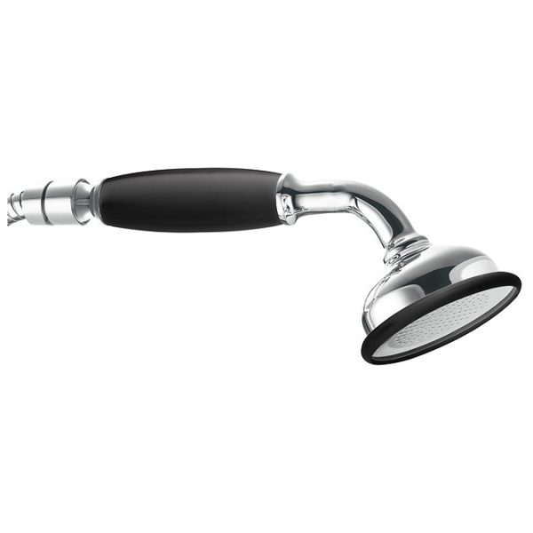 Chatsworth 1928 Black Traditional Crosshead Bath Shower Mixer Tap with Shower Kit - Image 2